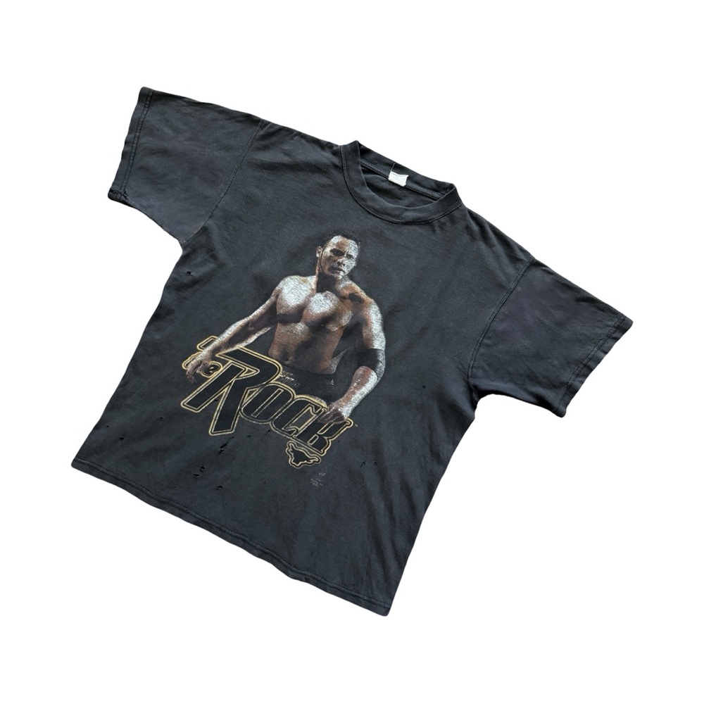 Vintage 90s WWF Dwayne “The Rock” Johnson T-Shirt | Brahma Bull Graphic